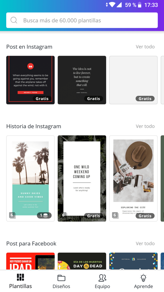 Apps para hacer mejores historias de Instagram - Canva