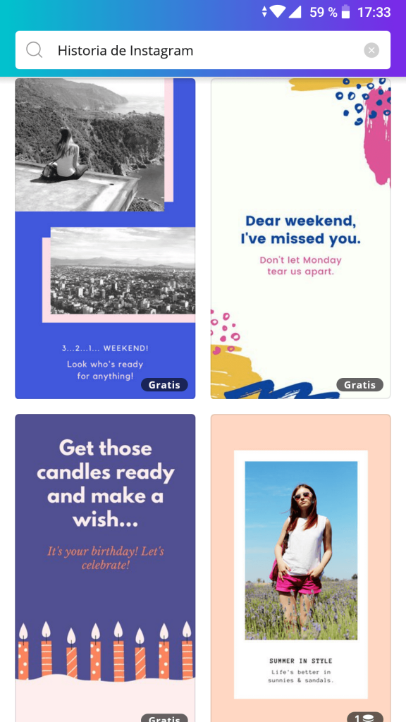 Apps para hacer mejores historias de Instagram - Canva