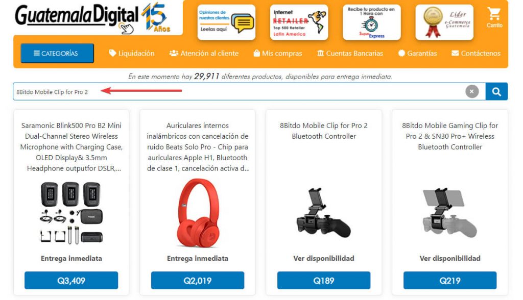 Buscar producto - comprar en linea GuatemalaDigital 2022 - joseboj