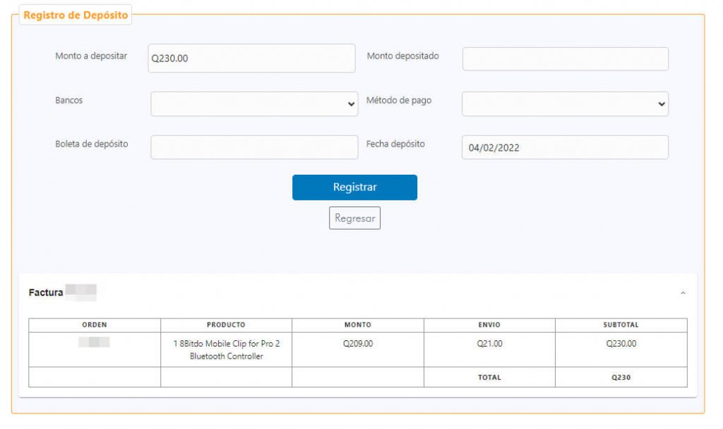 Registro de Deposito Bancario - Guatemala Digital - joseboj